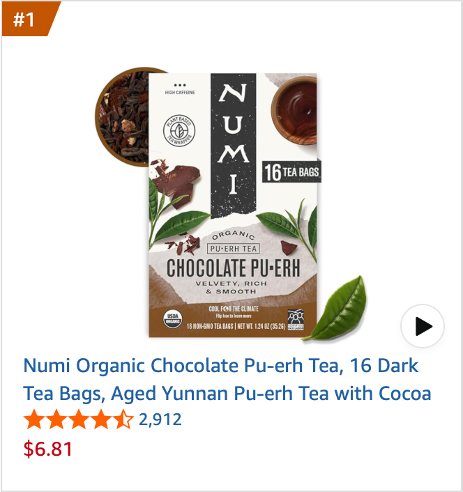 Numi Chocolate Pu-erh Dark Tea